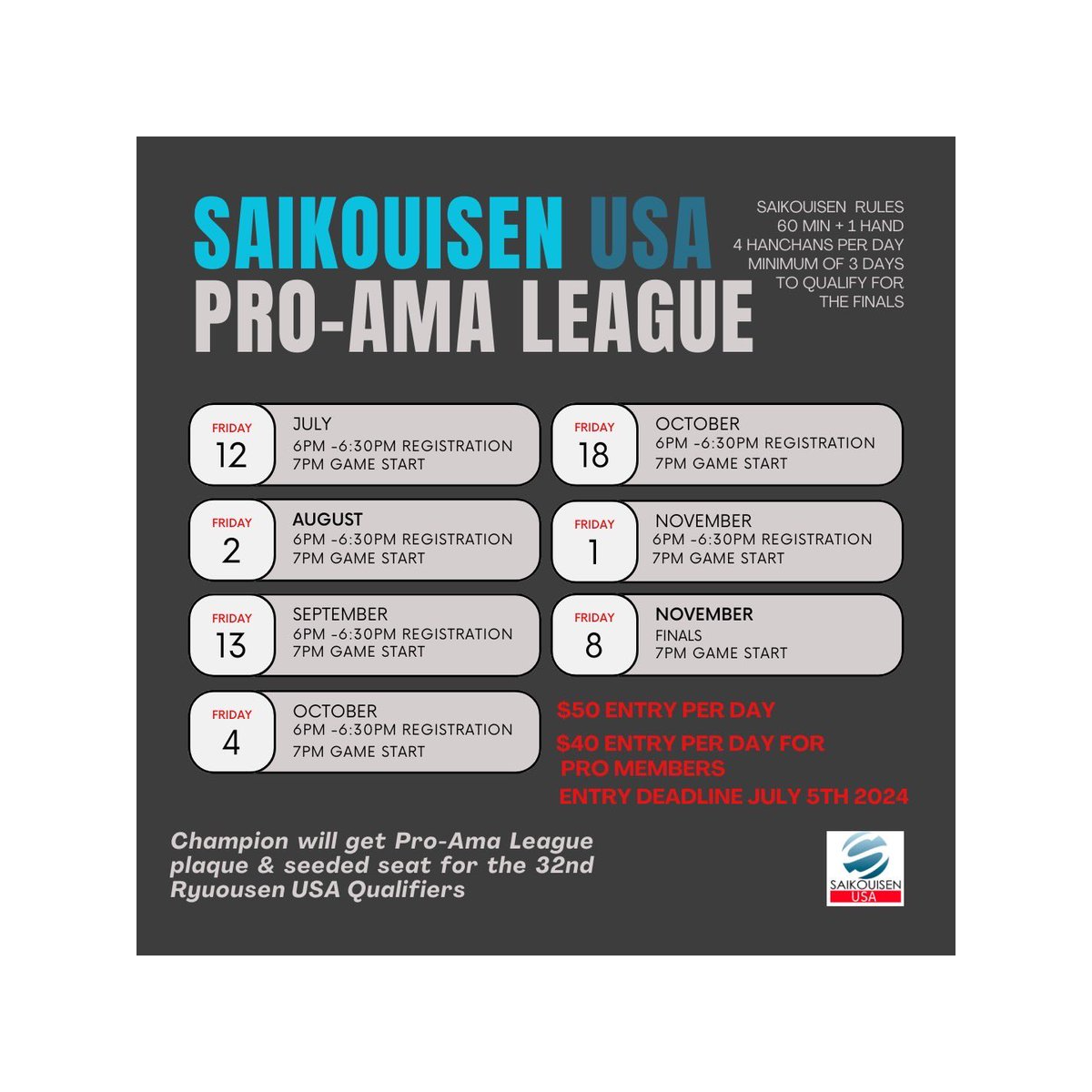 Saikouisen USA – Pro Am League